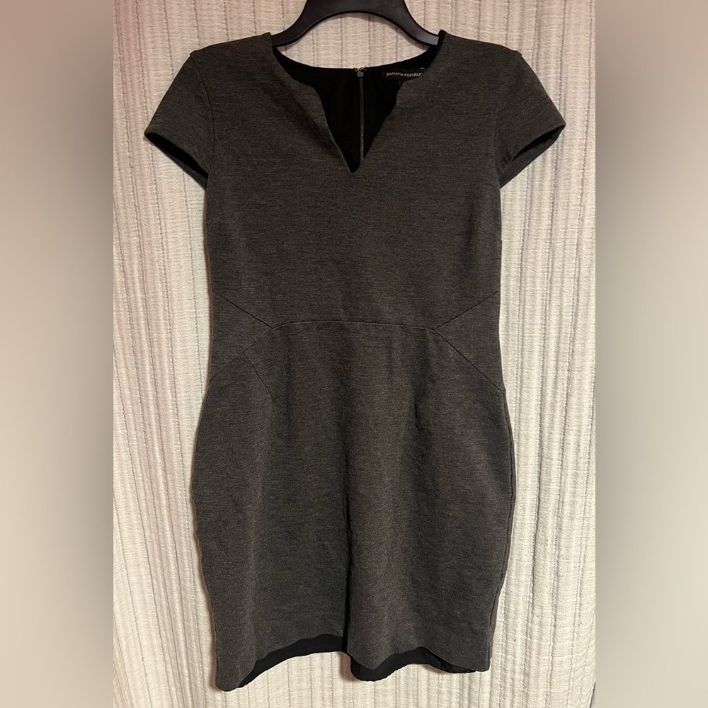 Banana Republic Charcoal Grey Mini Dress